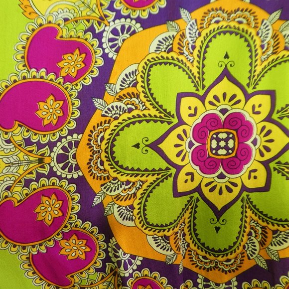 SOLD Evolve Kimono Top Sequin Waist Lime Pink  Butterfly Lotus New Age USA - Picture 6 of 10